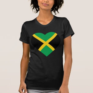 Camiseta Corazón de la bandera de Jamaica