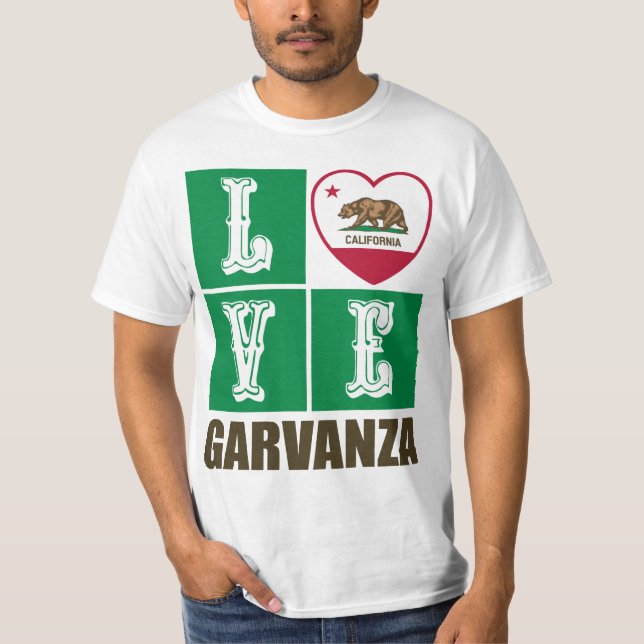 Camiseta Corazón de la bandera de la República de Californi (Anverso)