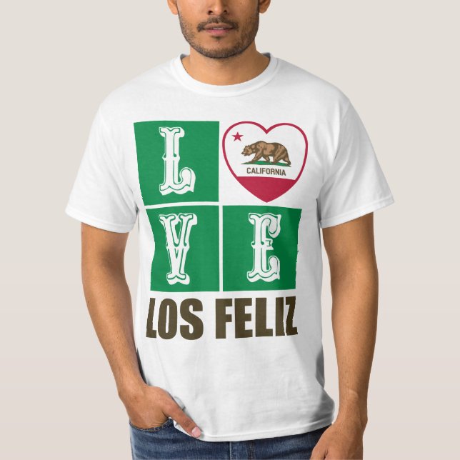 Camiseta Corazón de la bandera de la república de Californi (Anverso)