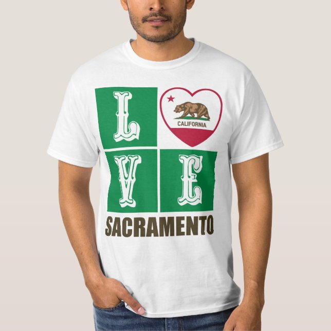 Camiseta Corazón de la bandera de la República de Californi (Anverso)