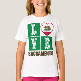 Camiseta Corazón de la bandera de la República de Californi