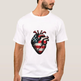 Camiseta Corazón de la bandera de los Estados Unidos - 4 de