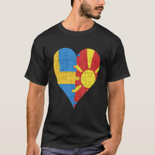 Camiseta Corazón de la bandera de Macedonia en Suecia
