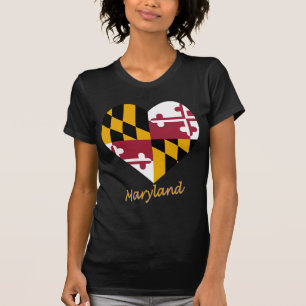 Camiseta Corazón de la bandera de Maryland