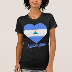 Camiseta Corazón de la bandera de Nicaragua