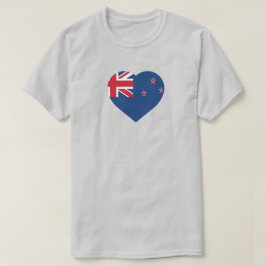 Camiseta Corazón de la bandera de Nueva Zelanda