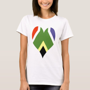 Camiseta Corazón de la bandera de Sudáfrica - Bokke