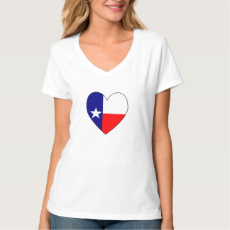 Camiseta Corazón de la Bandera de Texas
