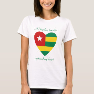 Camiseta Corazón de la Bandera de Togo