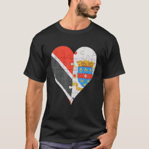 Camiseta Corazón de la bandera de Trinidad y Tobago