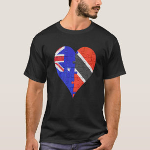 Camiseta Corazón De La Bandera De Trinidad Y Tobago Austral