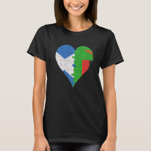 Camiseta Corazón de la bandera de Zambia de Escocia
