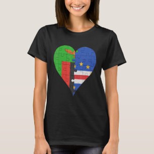 Camiseta Corazón de la bandera de Zambia en Cabo Verde
