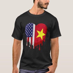 Camiseta Corazón de la bandera del mes de la herencia vietn