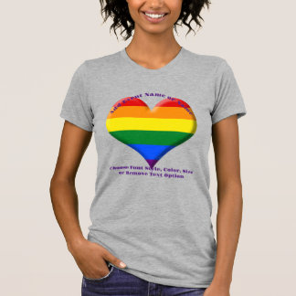 Camiseta Corazón de la bandera del orgullo