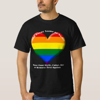 Camiseta Corazón de la bandera del orgullo