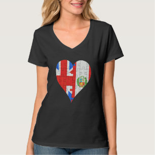 Camiseta Corazón de la bandera del Perú británico