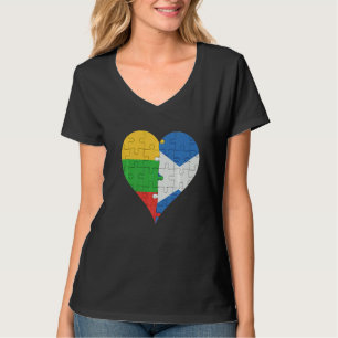 Camiseta Corazón de la bandera escocesa lituana