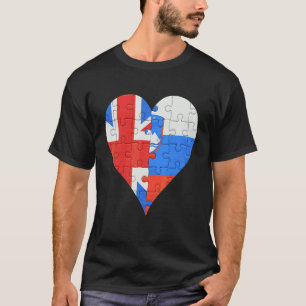 Camiseta Corazón de la bandera eslovena británica