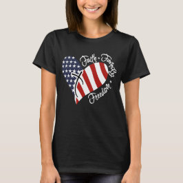 Camiseta Corazón de la bandera estadounidense
