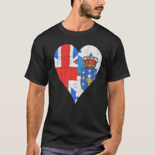 Camiseta Corazón de la bandera gallega británica