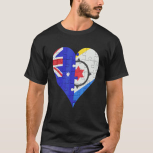 Camiseta Corazón de la bandera holandesa Bonaire
