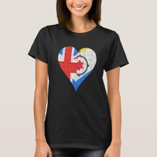 Camiseta Corazón de la bandera holandesa de Bonaire British