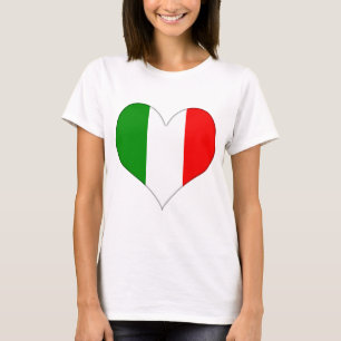 Camiseta Corazón de la bandera italiana