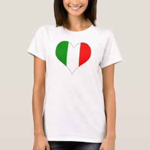 Camiseta Corazón de la bandera italiana