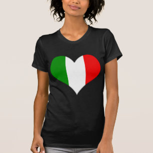 Camiseta Corazón de la bandera italiana