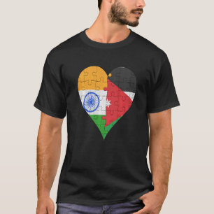 Camiseta Corazón de la bandera jordana india