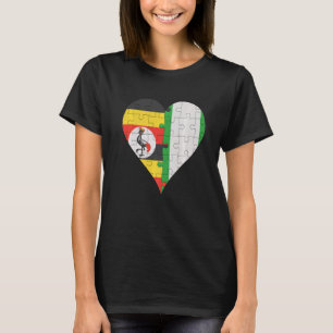 Camiseta Corazón de la bandera nigeriana de Uganda