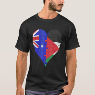 Camiseta Corazón de la bandera palestina de Australia