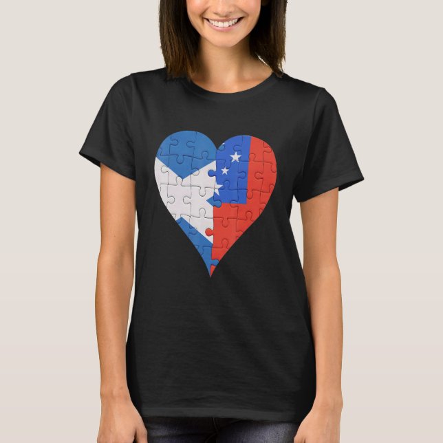 Camiseta Corazón de la bandera samoana escocesa (Anverso)