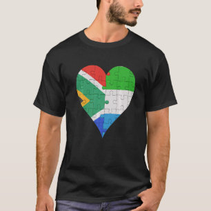 Camiseta Corazón de la bandera sudafricana de Sierra Leona