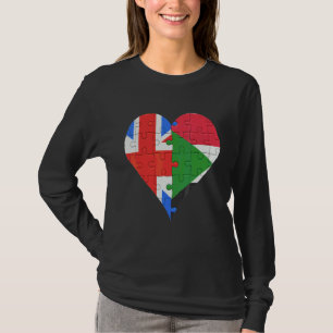 Camiseta Corazón de la Bandera Sudanesa Británica