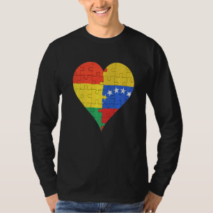 Camiseta Corazón de la bandera venezolana de Bolivia