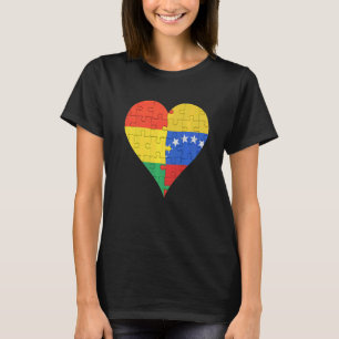 Camiseta Corazón de la bandera venezolana de Bolivia