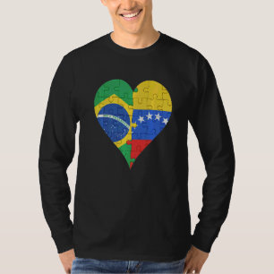 Camiseta Corazón de la bandera venezolana de Brasil