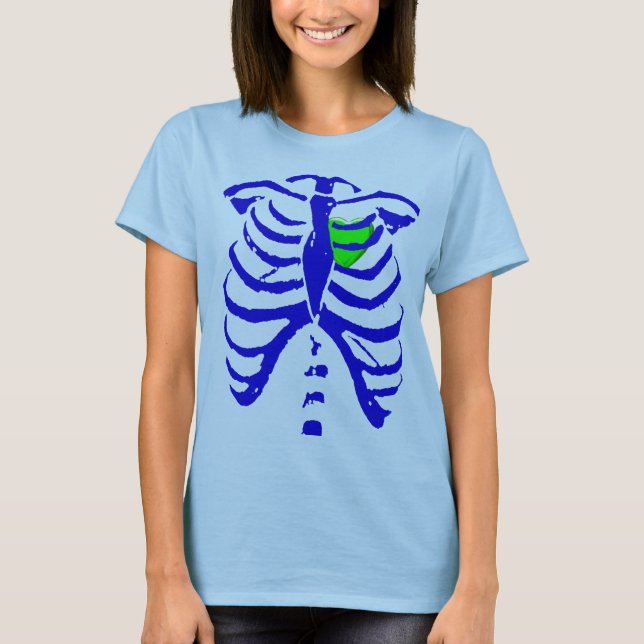 Camiseta corazón de la caja torácica (Anverso)