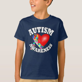 Camiseta Corazón de la cinta de la toma de conciencia del a