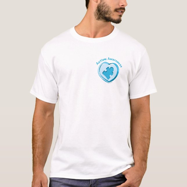 Camiseta Corazón de la conciencia del autismo (Anverso)