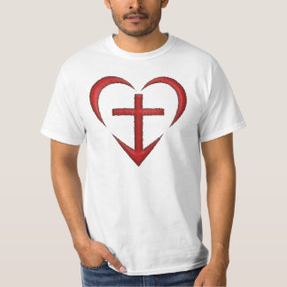 Camiseta Corazón de la cruz - rojo - F&B