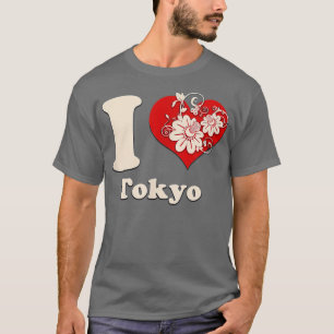 Camiseta Corazón de la flor japonesa de Tokio
