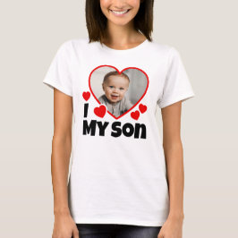 Camiseta Corazón de la foto personalizada de mi hijo