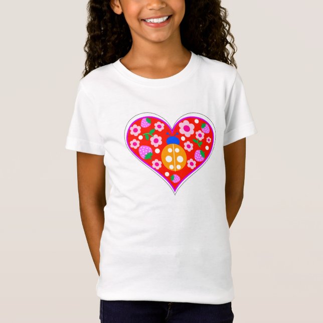 Camiseta corazón de la mariquita (Anverso)