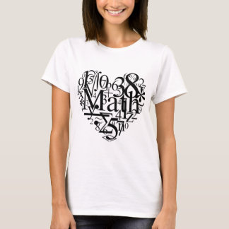 Camiseta Corazón de la matemáticas