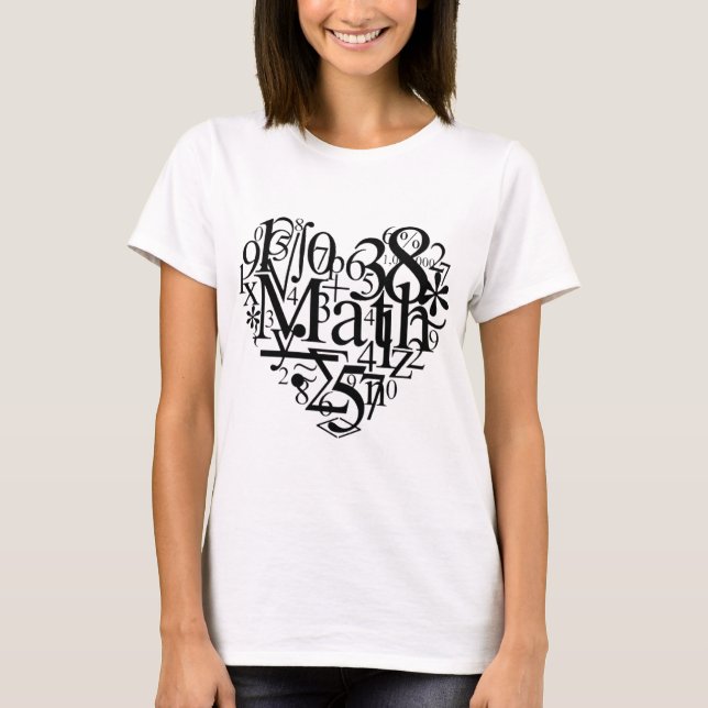 Camiseta Corazón de la matemáticas (Anverso)
