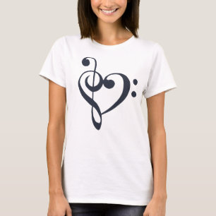 Camiseta Corazón de la Música: Corazón limpio de trasero -