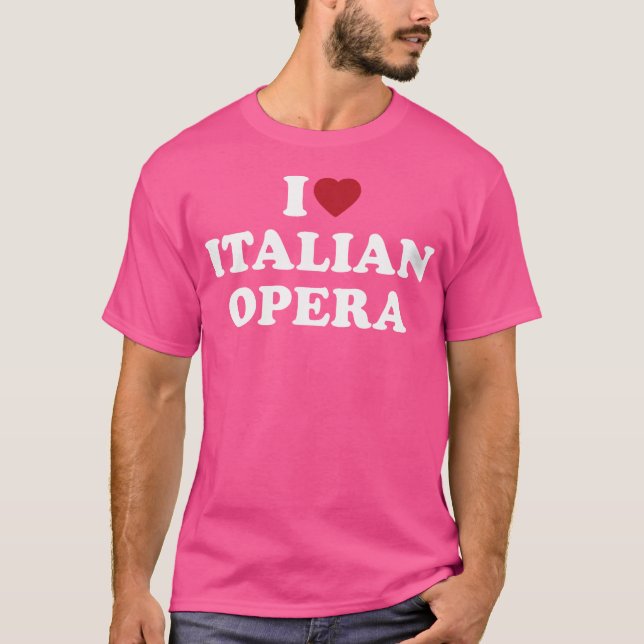 Camiseta Corazón de la ópera italiana (Anverso)